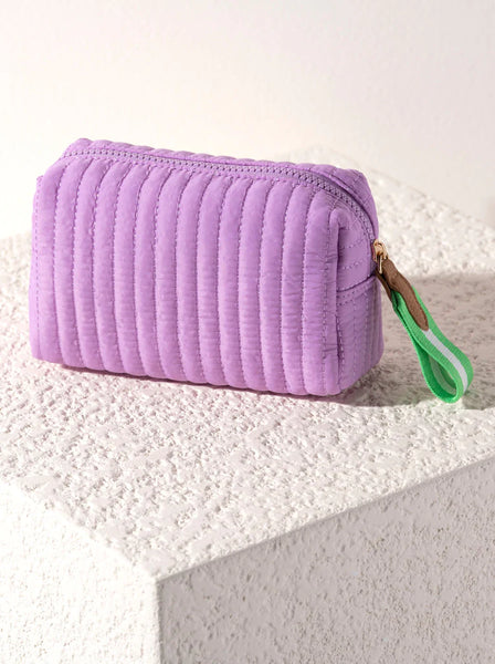 Ezra Quilted Nylon Small Cosmetic Pouch