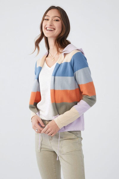 FDJ Striped Hooded Cardigan