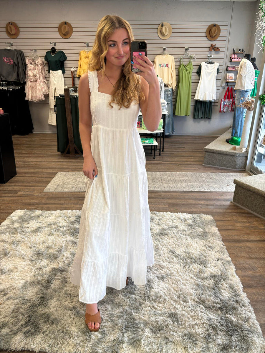 Textured Square Neck Maxi Dress – Lillie Kate Boutique
