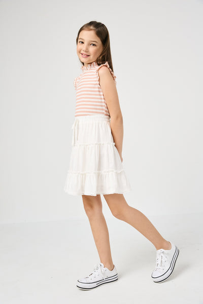 Hayden Crochet Hem Ruffle Skirt