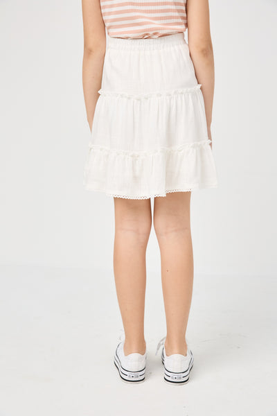 Hayden Crochet Hem Ruffle Skirt