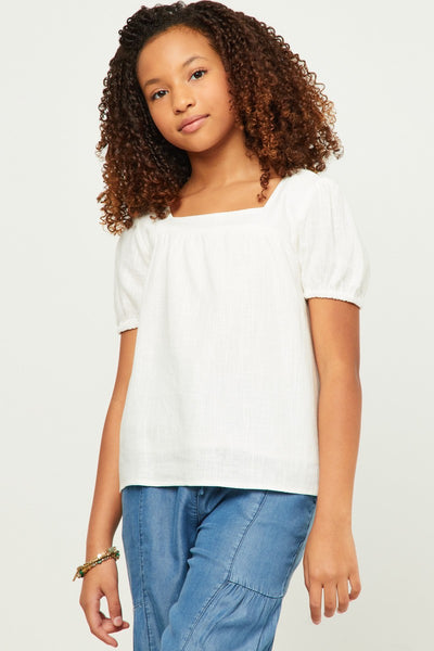 Hayden Off White Puff Sleeve Top