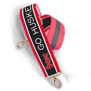 Printed Nebraska Cornhuskers Purse Strap