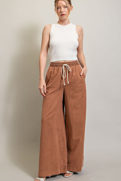 Mineral Washed Wide Legged Pants