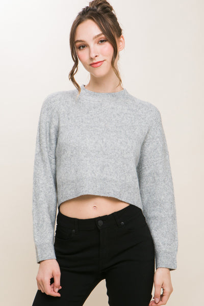 Wool Blend Crop Sweaters