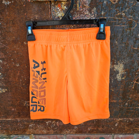 UA Boys Neon Orange Shorts