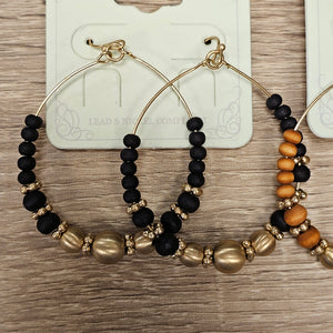 Beaded Dangle Hoops