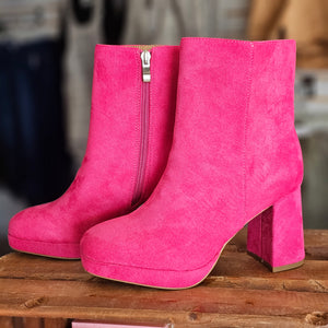 Hey Girl Slugbug Bootie in Fuscia