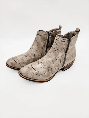 Very G Cream Lisette Western Bootie