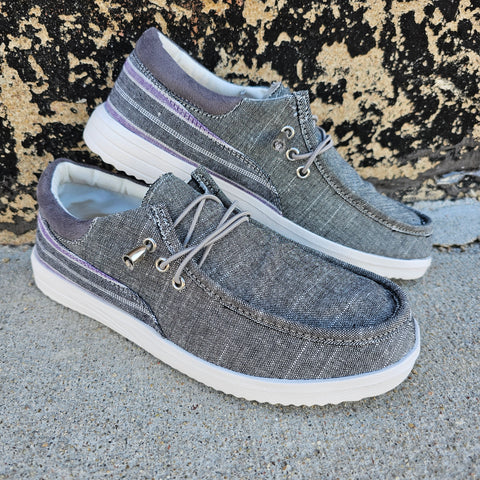 Outwoods Grey and Purple Slip-On