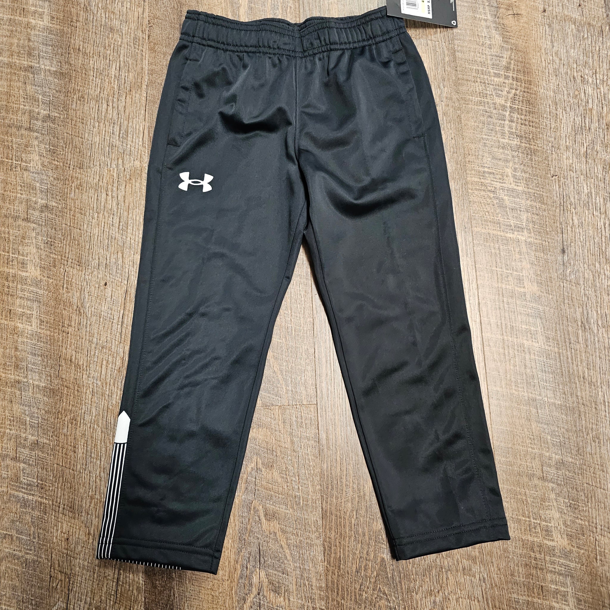 UA Boys Black and White Logo Sweatpants