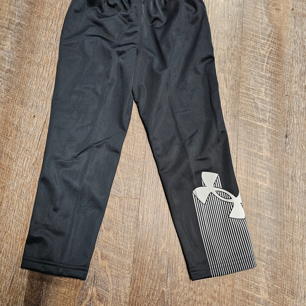 UA Boys Black and White Logo Sweatpants