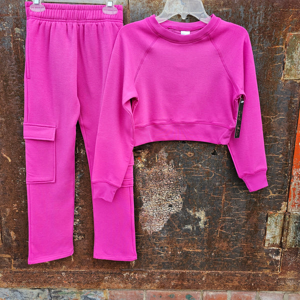 Hot Pink Soft Cloud Straight Leg Sweatpant Pant