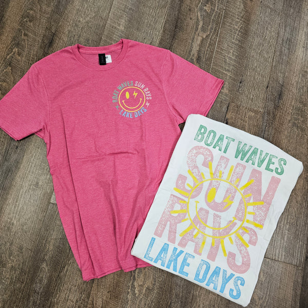 Boat Waves, Sun Rays, Lake Days Tee