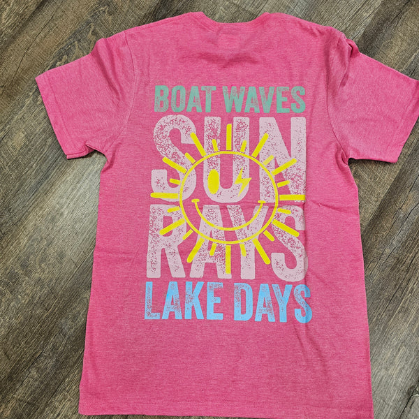 Boat Waves, Sun Rays, Lake Days Tee