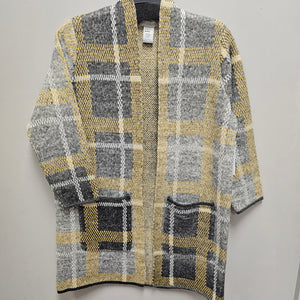 Multiples Plaid Cardigan