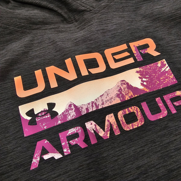 UA Girls Purple and Neon Peach Top