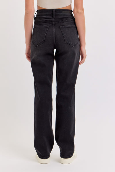 Cello Black Super High Rise Dad Jean