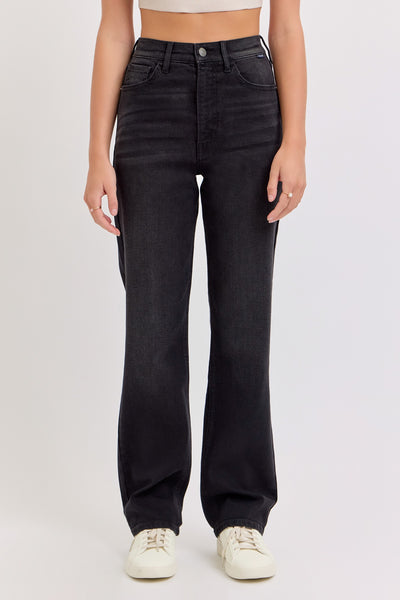 Cello Black Super High Rise Dad Jean