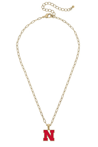 Nebraska Huskers Enamel Pendant Necklace