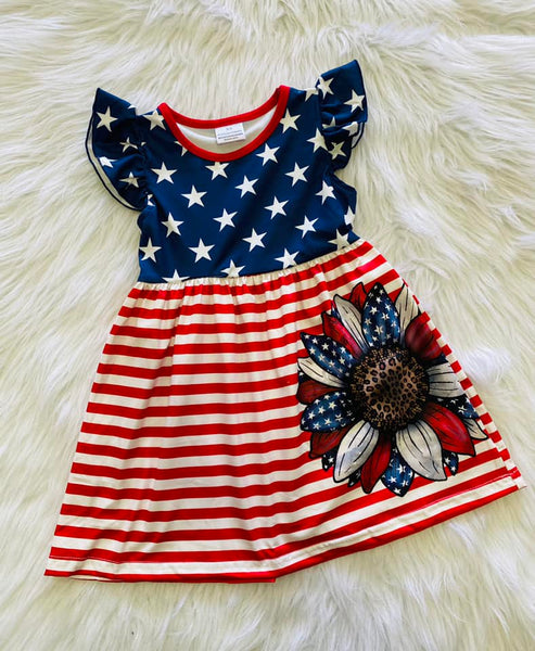 Patriotic Sunflower Dress
