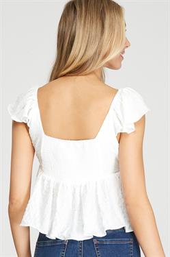 Ruffle Sleeve Babydoll Top