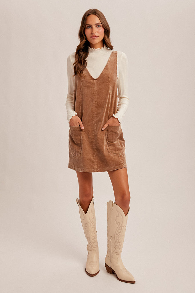 Taupe Snow Wash Corduroy Overall Dress Lillie Kate Boutique Taupe Snow Wash Corduroy Overall Dress Lillie Kate Boutique