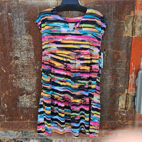 Multiples Multi Color Striped Dress