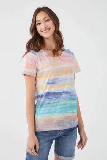 FDJ Rainbow Striped T-Shirt