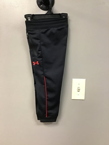 UA Boys Black and Red Striped Joggers