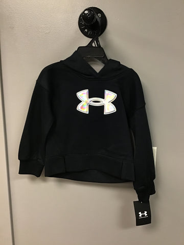 UA Girls Black with Metallic Logo Hoodie