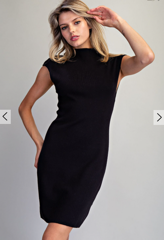 Black Sleeveless Mini Dress