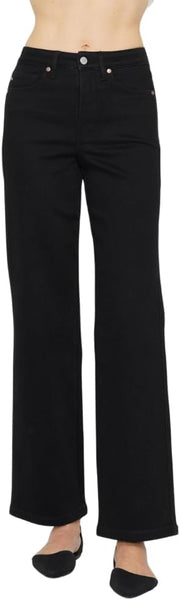 Judy Blue High Waist Straight Tummy Control Black Jeans