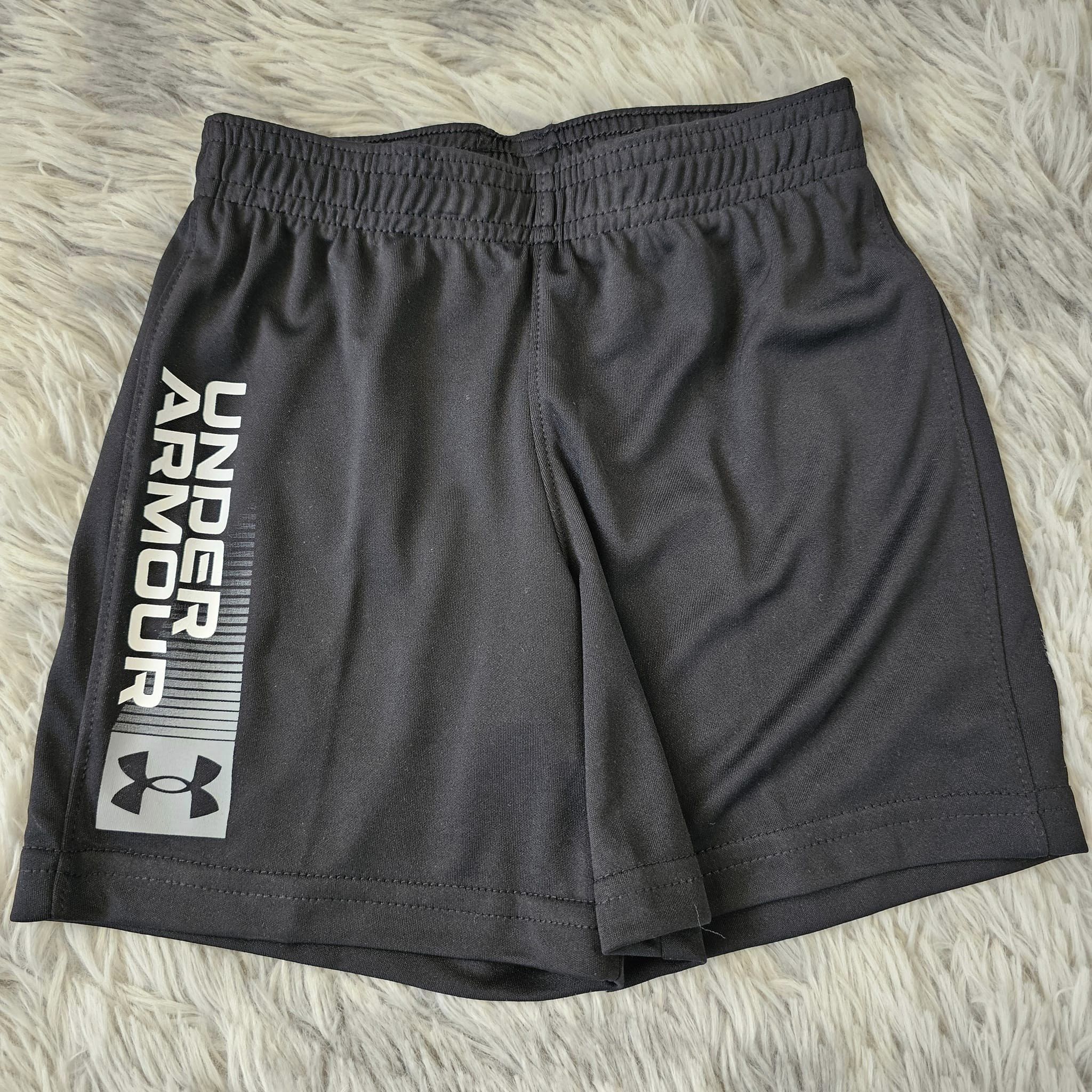 UA Boys Black Athletic Shorts