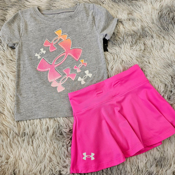 UA Girls Sparkle Logo Top