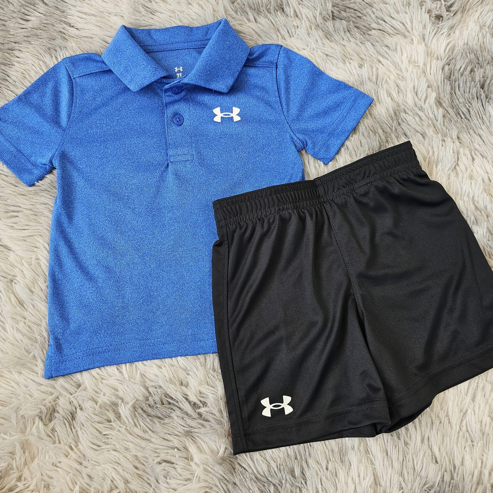 UA Boys Blue Polo and Short Set