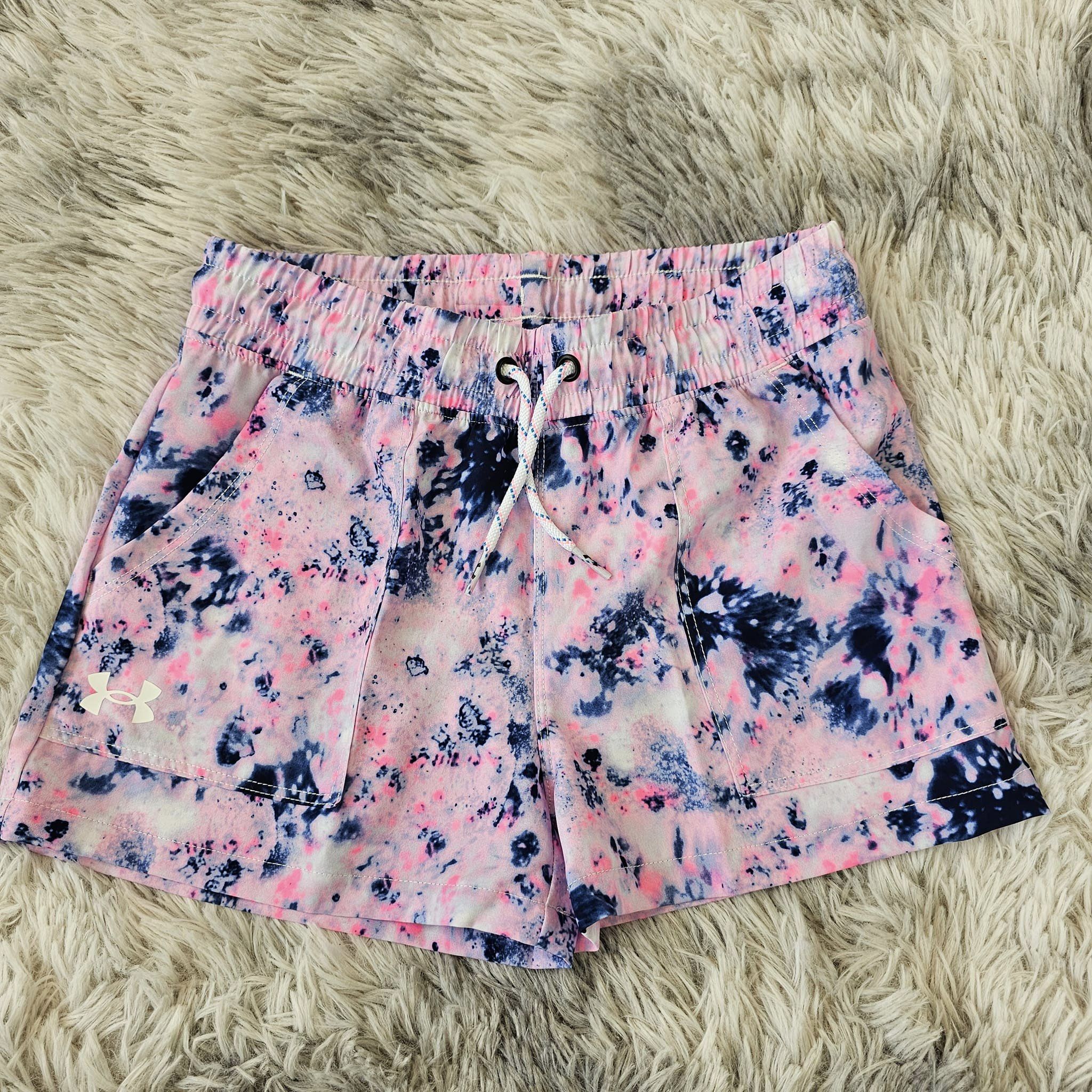 UA Girls Pink and Purple Patterned Shorts