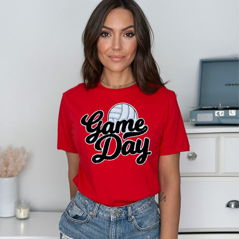 Volleyball Red Game Day Tee