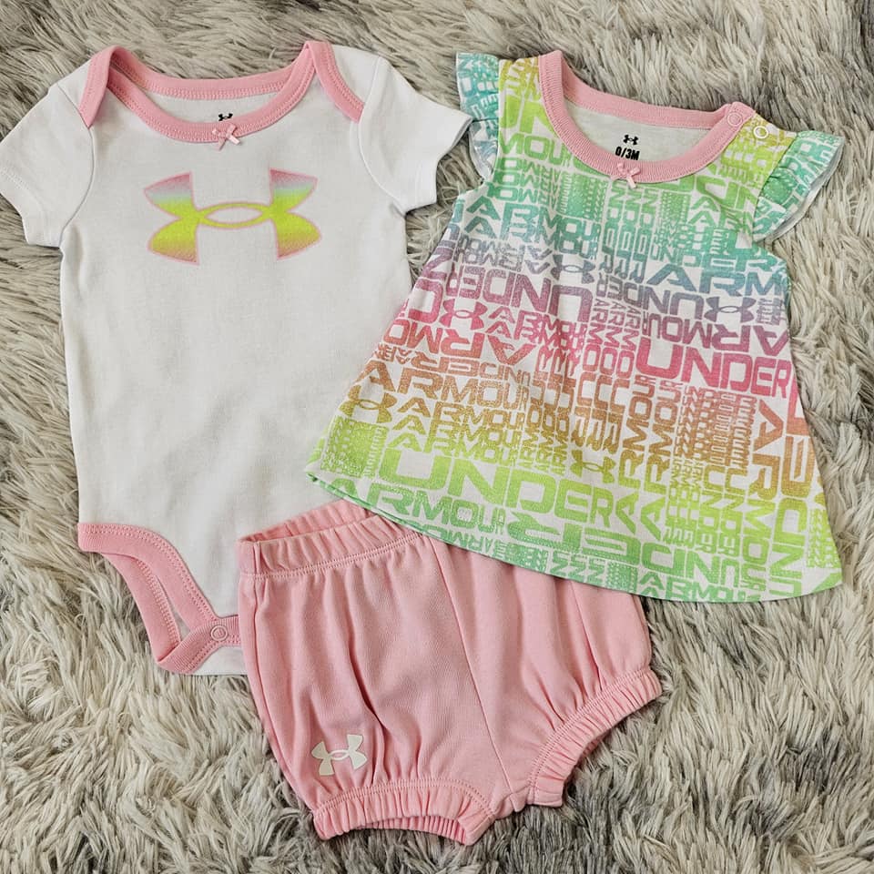 UA Girls Rainbow Ombre Tank and Onesie Set