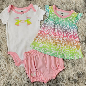 UA Girls Rainbow Ombre Tank and Onesie Set