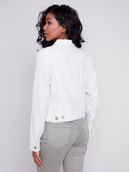 Charlie B Neutral Linen Jacket