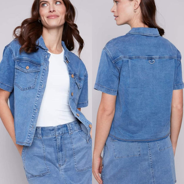 Charlie B Denim Short Sleeve Jacket