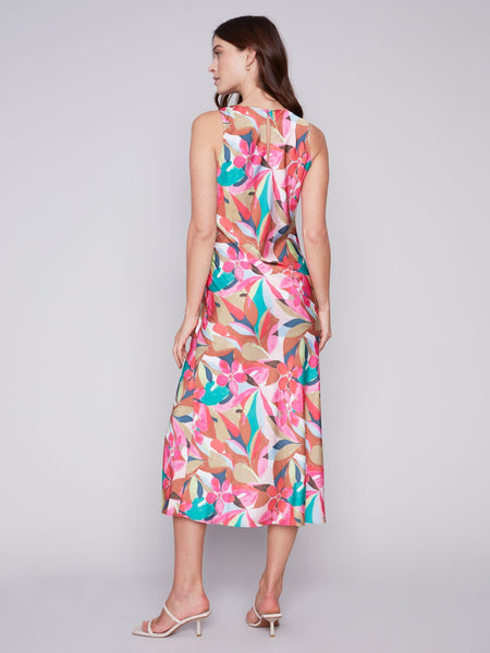 Charlie B Floral Maxi Drawstring Dress