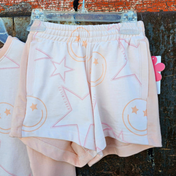 Pink and Orange Graphic Shorts