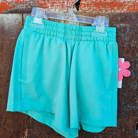 Teal Cotton Shorts