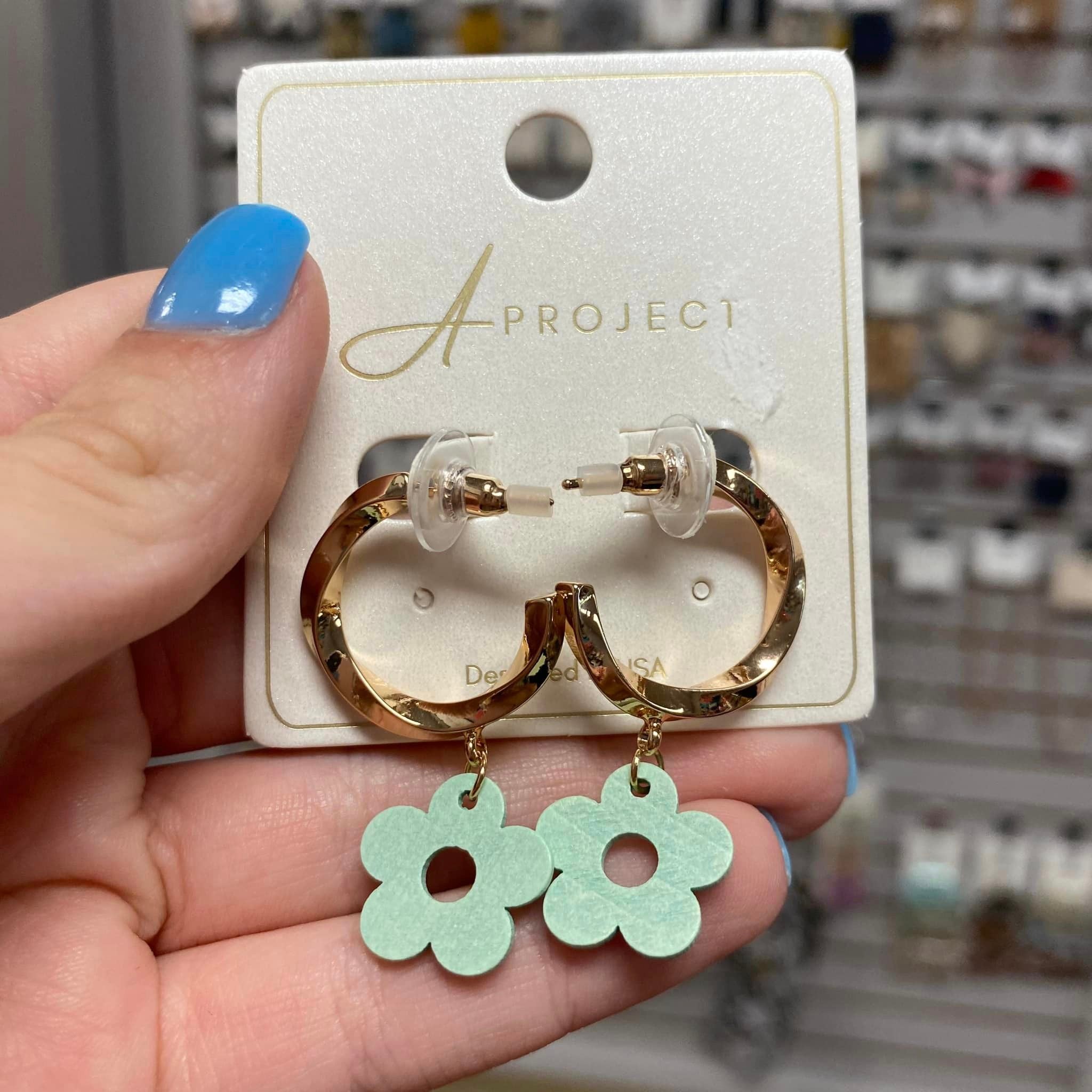 Flower Gold Hoops