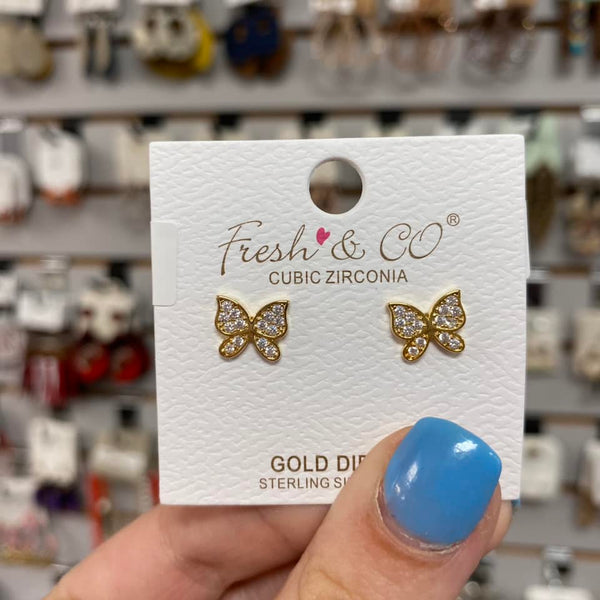 Dainty Butterfly Studs