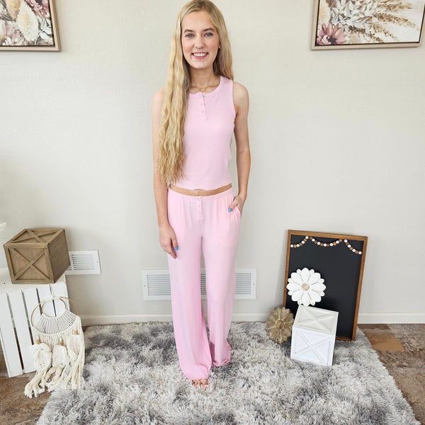 Mono B Pink Bamboo Lounge Pant