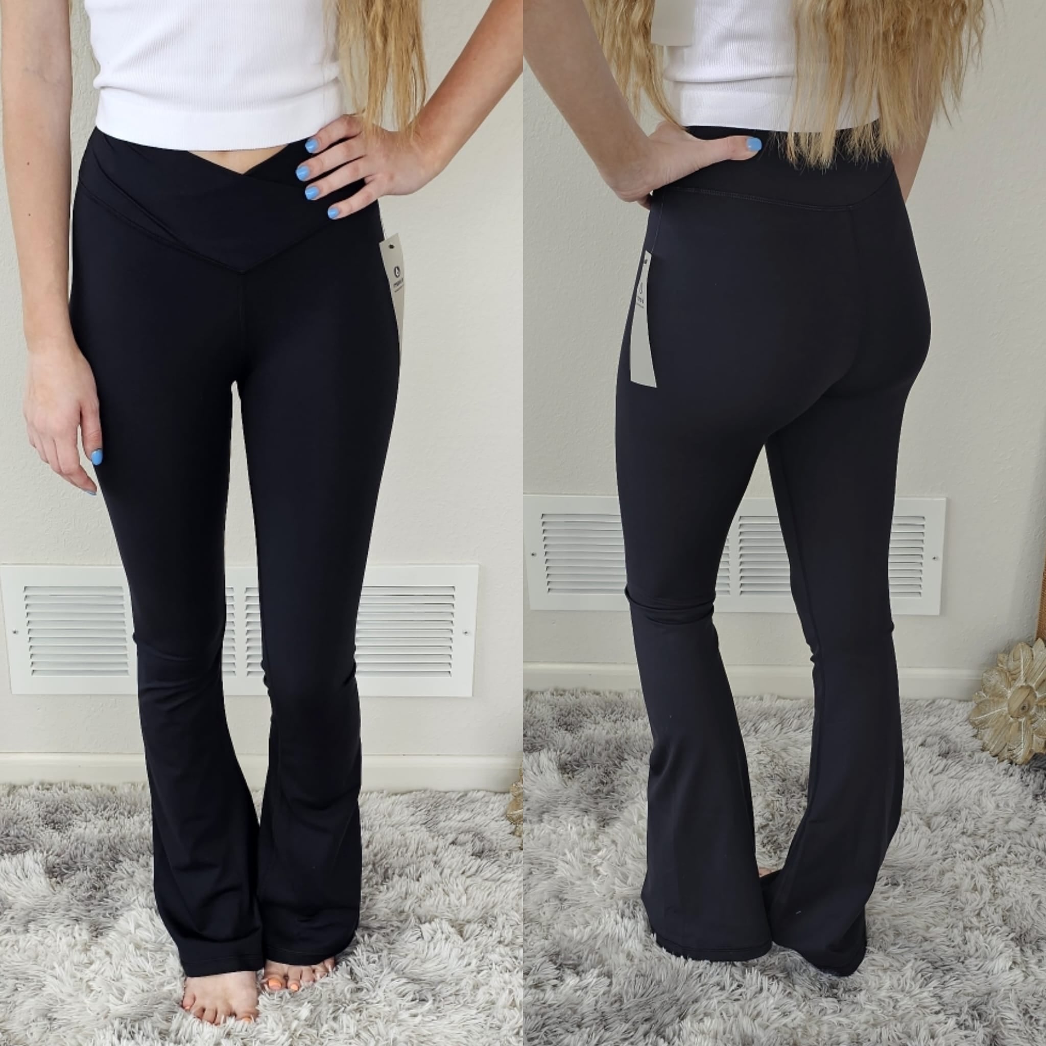 Mono B Criss Cross Waist Flare Legging