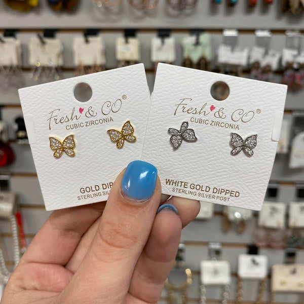 Dainty Butterfly Studs